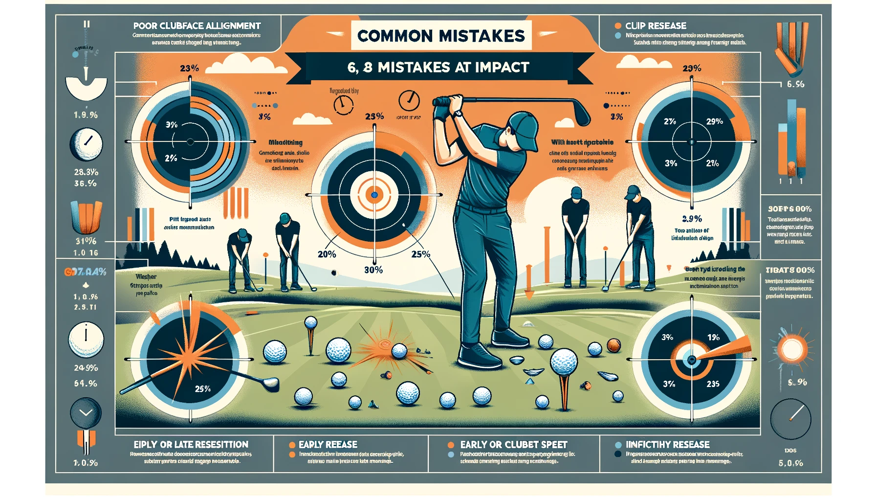 infographic-illustrating-common-mistakes-at-impact-during-a-golf-swing.-It-should-be-wide-and-include-the-following-mistakes-with-their-frequencies