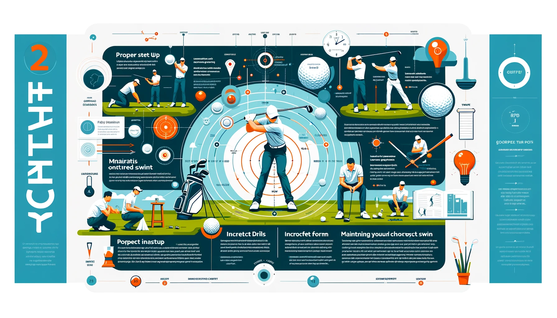 wide infographic the basics of a correct golf swing form